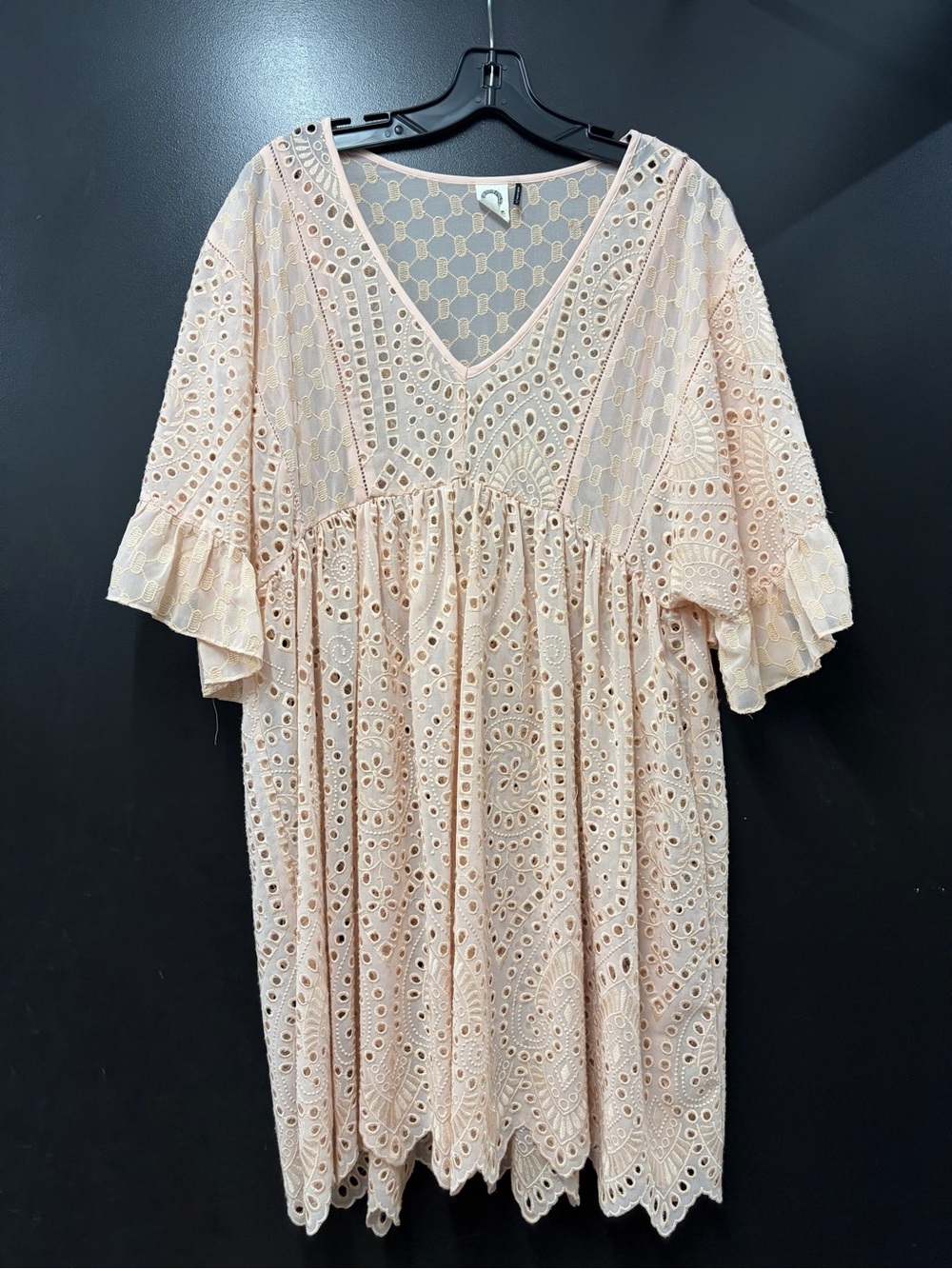 Akemi + Kin Sheer Eyelet Pink Dress and Liner Dress